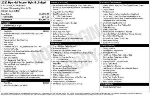 2022 Hyundai TUCSON Hybrid Limited