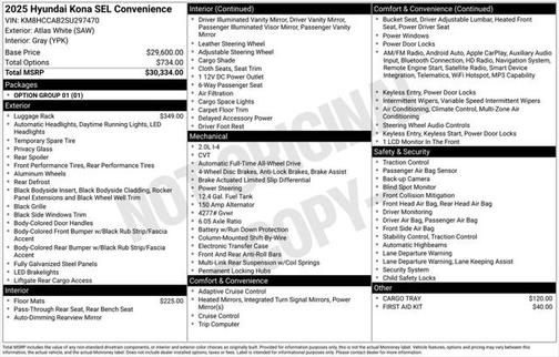 2025 Hyundai KONA SEL Convenience