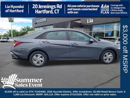 Ecotronic Gray 2026 Hyundai ELANTRA SE