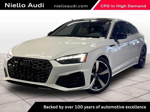 Glacier White Metallic 2023 Audi A5 Sportback 45 S Line Premium Plus