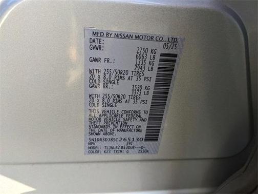 2025 Nissan Pathfinder Platinum