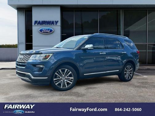 Blue Metallic 2018 Ford Explorer Platinum