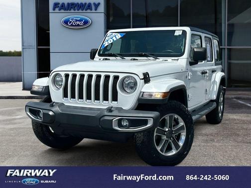 Bright White Clearcoat 2018 Jeep Wrangler Unlimited Sahara
