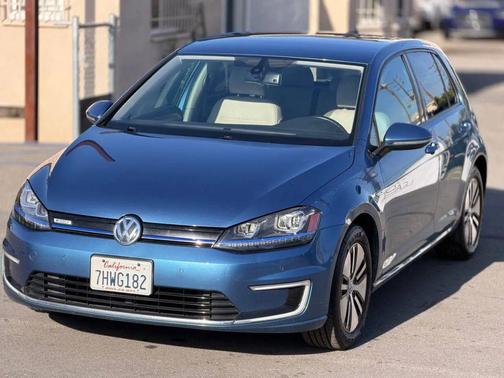 Blue 2015 Volkswagen e-Golf SEL Premium