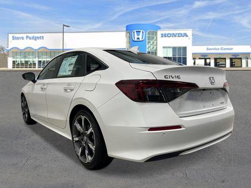 Platinum White Pearl 2026 Honda Civic Hybrid Sport Touring