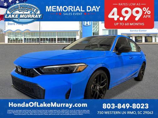Obsidian Blue Pearl 2026 Honda Civic Sport