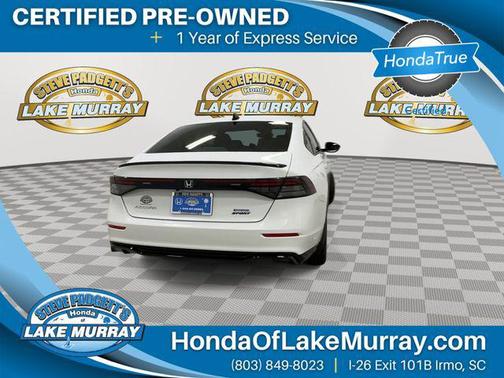 Platinum White 2024 Honda Accord Hybrid Sport-L