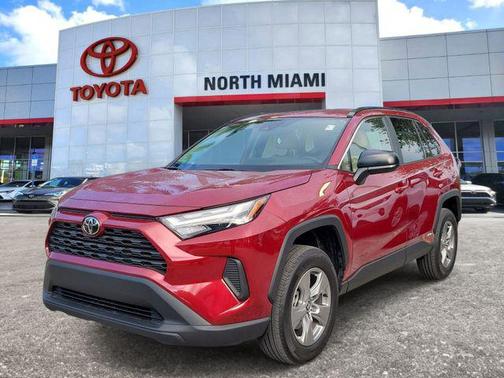 Ruby Flare Pearl 2025 Toyota RAV4 Hybrid LE