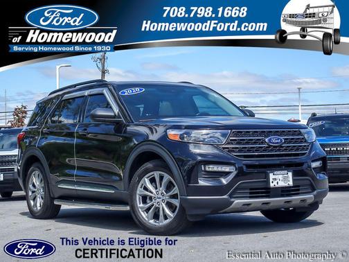 AGATE BLACK METALLIC 2020 Ford Explorer XLT