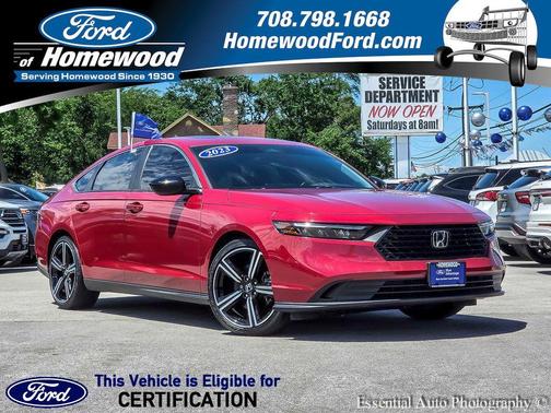 Radiant Red Metallic 2023 Honda Accord Hybrid Sport