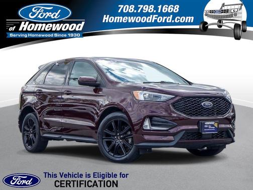 Burgundy Velvet Metallic Tinted Clearcoat 2022 Ford Edge ST Line