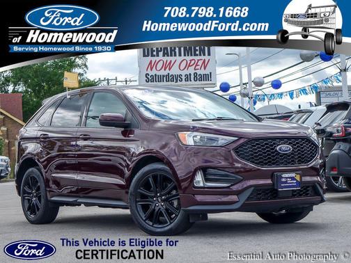 Burgundy Velvet Metallic Tinted Clearcoat 2022 Ford Edge ST Line
