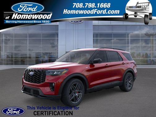 Rapid Red Metallic Tinted Clearcoat 2026 Ford Explorer ST-Line