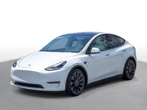 Pearl White Multi-Coat 2021 Tesla Model Y Performance Dual Motor All-Wheel Drive