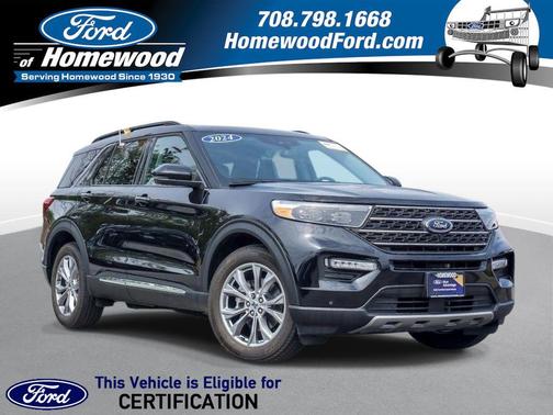 AGATE BLACK METALLIC 2024 Ford Explorer XLT
