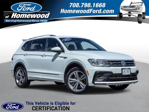 Pure White 2019 Volkswagen Tiguan 2.0T SEL R-Line 4MOTION