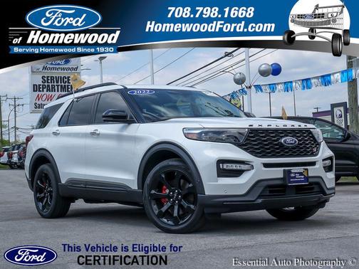 Star White Metallic Tri-Coat 2022 Ford Explorer ST