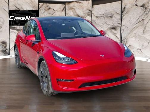 Red 2023 Tesla Model Y Performance Dual Motor All-Wheel Drive