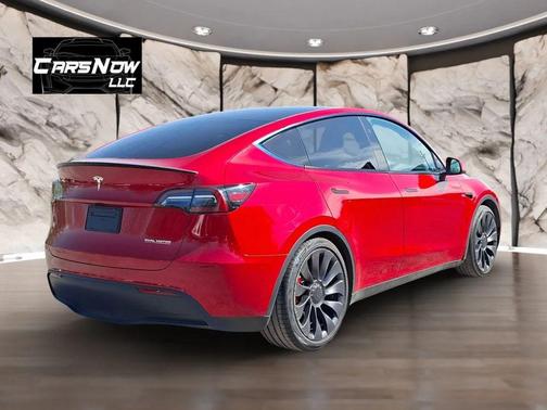 Red 2023 Tesla Model Y Performance Dual Motor All-Wheel Drive