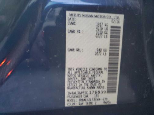 2016 Nissan Altima 2.5 SR