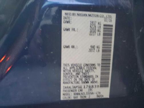 2016 Nissan Altima 2.5 SR