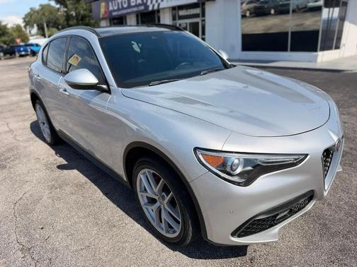 Silverstone Gray Metallic 2019 Alfa Romeo Stelvio Ti Sport
