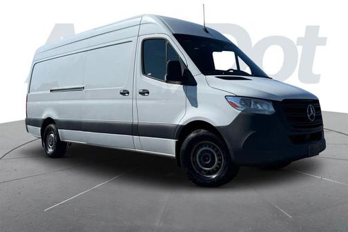White 2024 Mercedes-Benz Sprinter 2500 High Roof w/170  WB Van 3D
