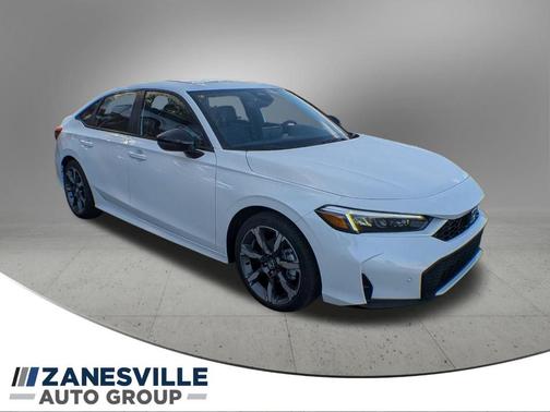 Platinum White Pearl 2026 Honda Civic Hybrid Sport Touring