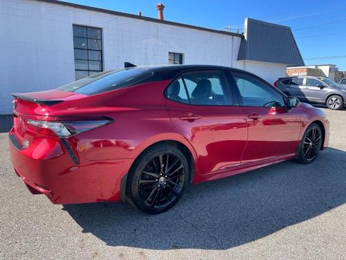 Red 2022 Toyota Camry Hybrid XSE