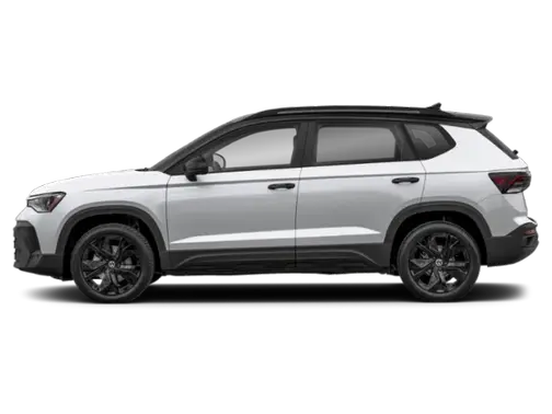 Pure White w/Deep Black Roof 2026 Volkswagen Taos SE Black