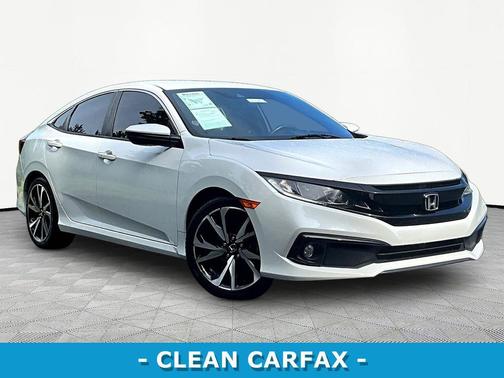 Platinum White Pearl 2020 Honda Civic Sport