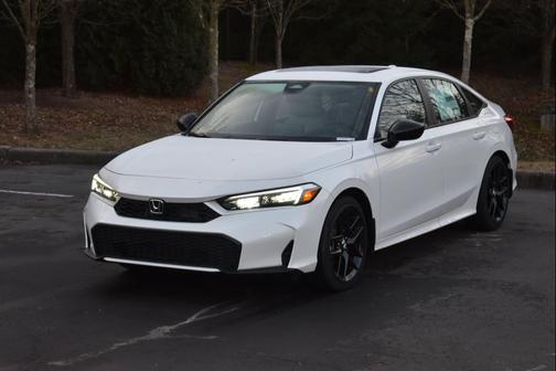 Platinum White Pearl 2026 Honda Civic Hybrid Sport