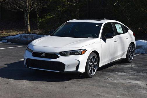 Platinum White Pearl 2026 Honda Civic Hybrid Sport Touring