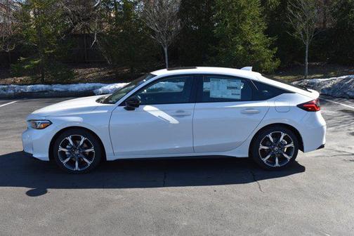 Platinum White Pearl 2026 Honda Civic Hybrid Sport Touring