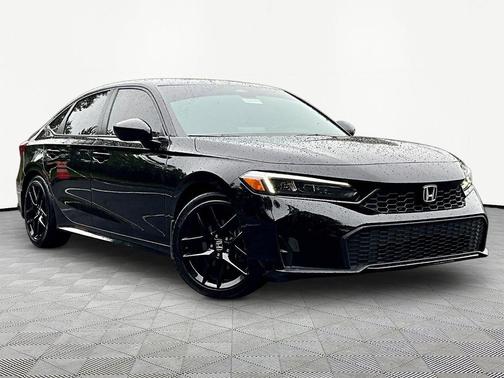 Black 2025 Honda Civic Hybrid Sport