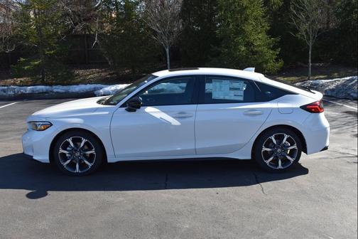 Platinum White Pearl 2026 Honda Civic Hybrid Sport Touring