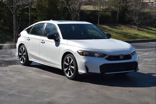 Platinum White Pearl 2026 Honda Civic Hybrid Sport Touring