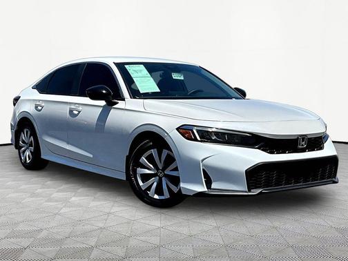 Platinum White Pearl 2025 Honda Civic LX
