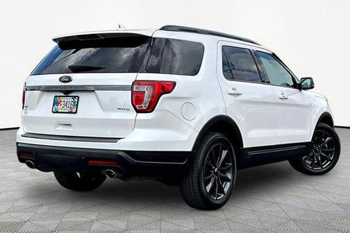 White Platinum Clearcoat Metallic 2019 Ford Explorer XLT