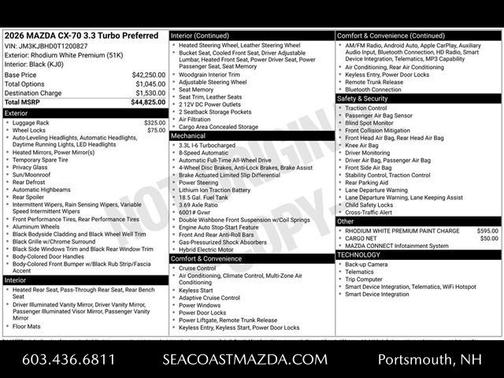 2026 Mazda CX-70 PREFERRED