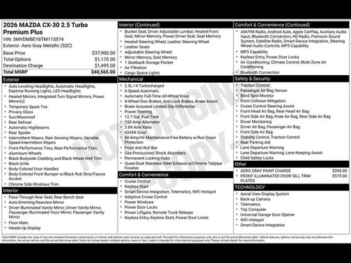 2026 Mazda CX-30 Premium Package