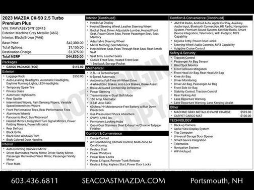 2023 Mazda CX-50 2.5 Turbo Premium Plus Package