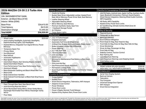 2026 Mazda CX-30 AE T