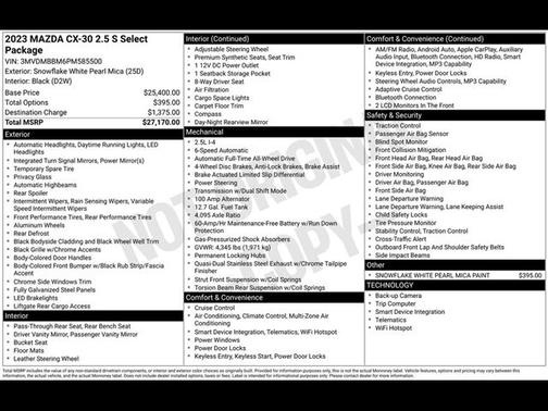 2023 Mazda CX-30 2.5 S Select Package