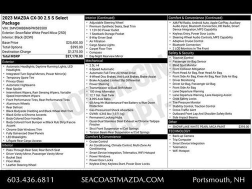 2023 Mazda CX-30 2.5 S Select Package