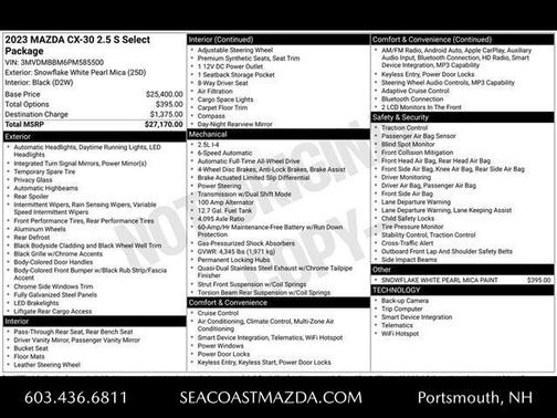 2023 Mazda CX-30 2.5 S Select Package