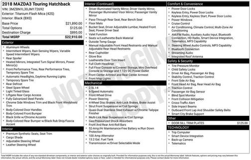 2018 Mazda Mazda3 Touring