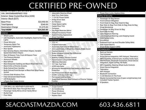 Deep Crystal Blue Mica 2023 Mazda CX-30 2.5 S