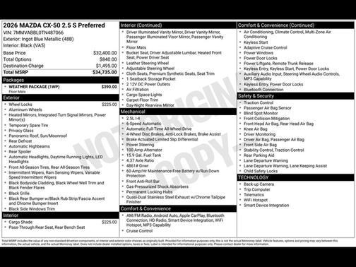 Ingot Blue Metallic 2026 Mazda CX-50 2.5 S PREFERRED