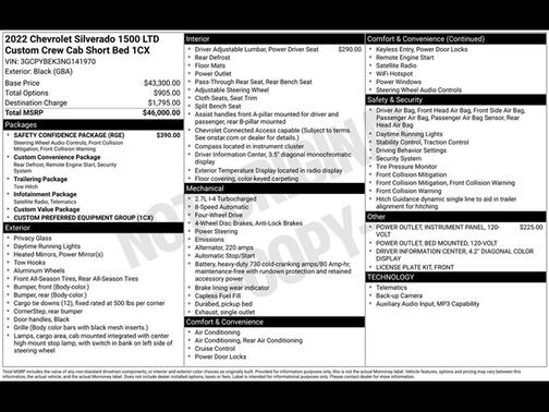 2022 Chevrolet Silverado 1500 Limited Custom